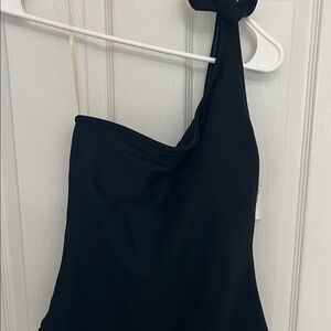 Old Navy Black One-Shoulder Swim One Piece